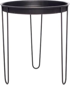 Intratuin Bijzettafel Tray Zwart D 39 H 45 Cm