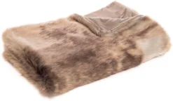 Intratuin Plaid Lichtbruin 160 X 130 Cm