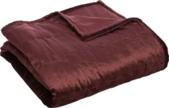 Intratuin Plaid Velvet Bordeauxrood 170 X 130 X 0,5 Cm