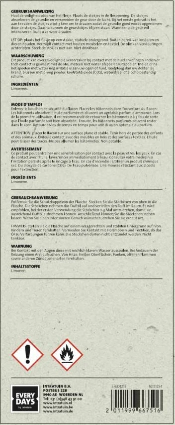 Everydays Geurstokjes Green Tea / Berry 200 Ml 2 Everydays Geurstokjes Green Tea / Berry 200 Ml - Afbeelding 2