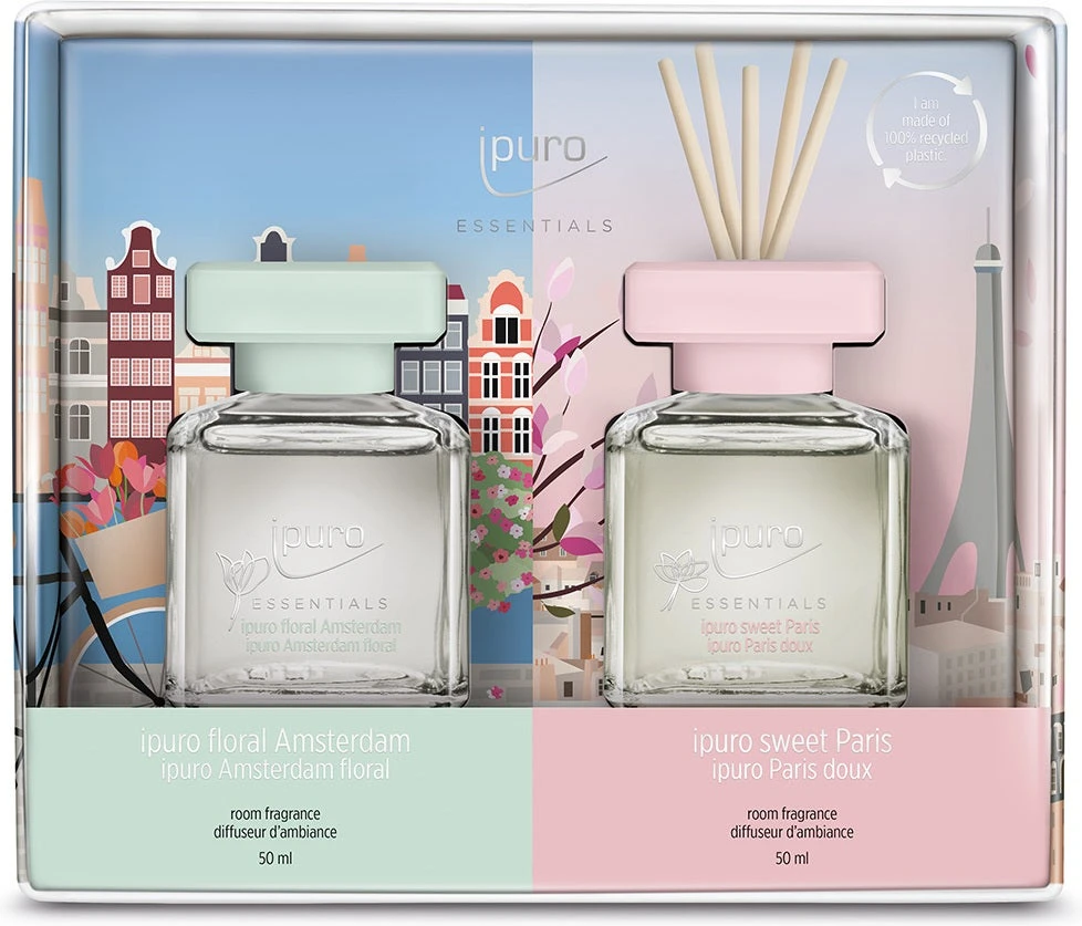 Ipuro Geurstokjes Europe City Tour Bloemig / Fruitig 50 Ml 2 Stuks 1 Ipuro Geurstokjes Europe City Tour Bloemig / Fruitig 50 Ml 2 Stuks