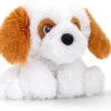 Keel Toys Knuffel Hond Bruin / Wit H 16 Cm