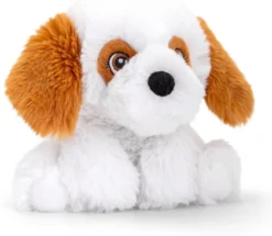Keel Toys Knuffel Hond Bruin / Wit H 16 Cm