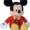 Disney Knuffel Kerst Mickey Rood / Zwart 12 X 19 X 30 Cm