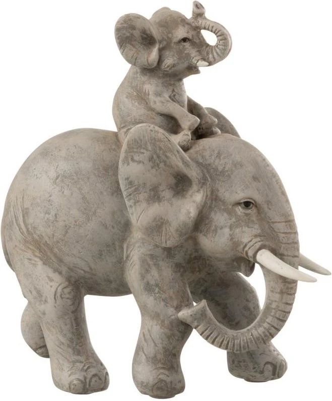 J-Line Beeld Olifant Grijs 17,5 X 8 X 18,5 Cm 1 J-Line Beeld Olifant Grijs 17,5 X 8 X 18,5 Cm