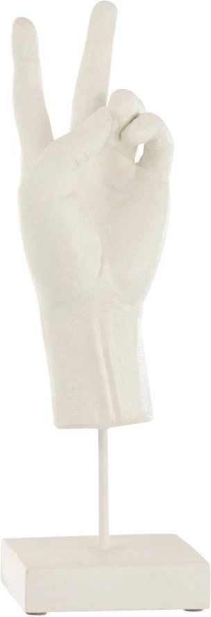 Jolipa Beeld Hand Wit 11 X 9 X 35,5 Cm 2 Jolipa Beeld Hand Wit 11 X 9 X 35,5 Cm - Afbeelding 2