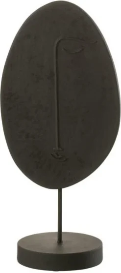 J-Line Beeld Op Voet Ovaal Zwart 21 X 15 X 46 Cm