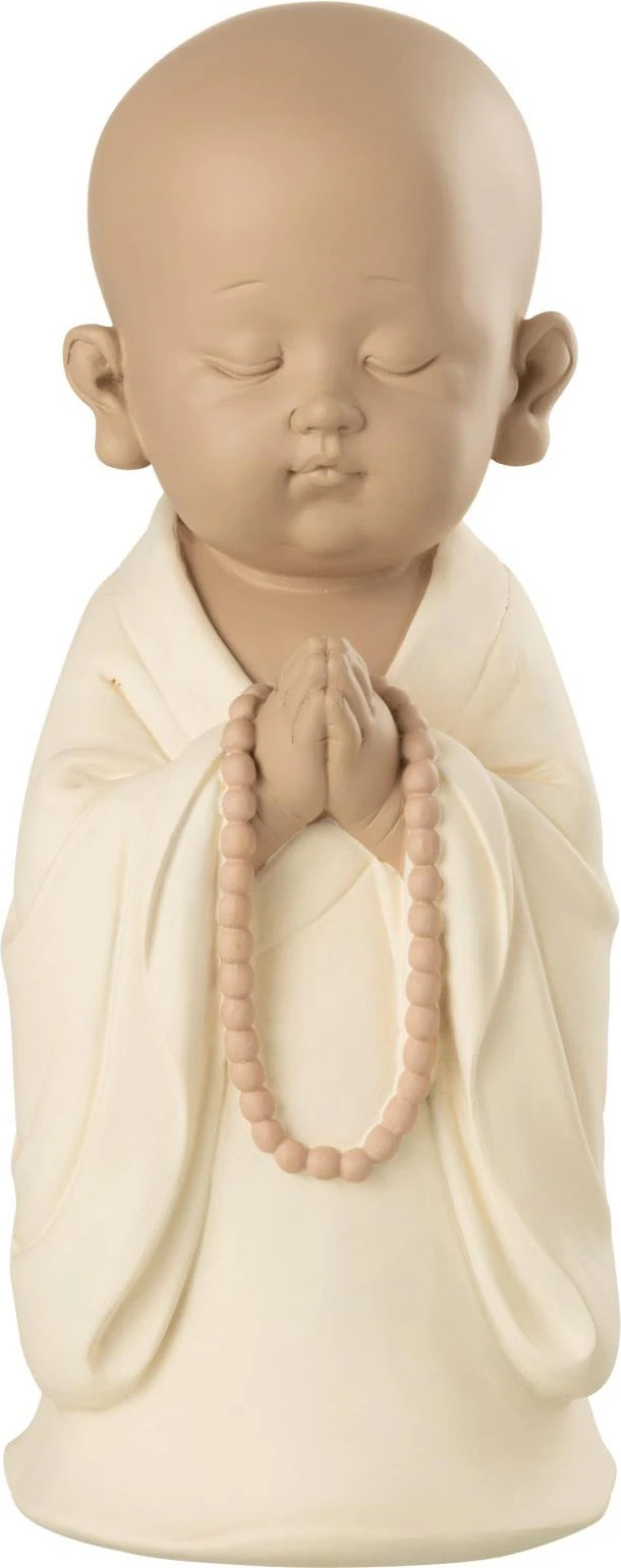 J-Line Beeld Monnik Beige / Wit 13,7 X 13,7 X 32 Cm 1 J-Line Beeld Monnik Beige / Wit 13,7 X 13,7 X 32 Cm