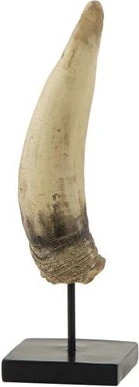 J-Line Beeld Op Voet Hoorn Bruin 9 X 9 X 30 Cm
