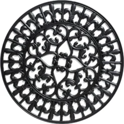 Rubbermat Antiek French Lily Zwart D 60 H 60 Cm