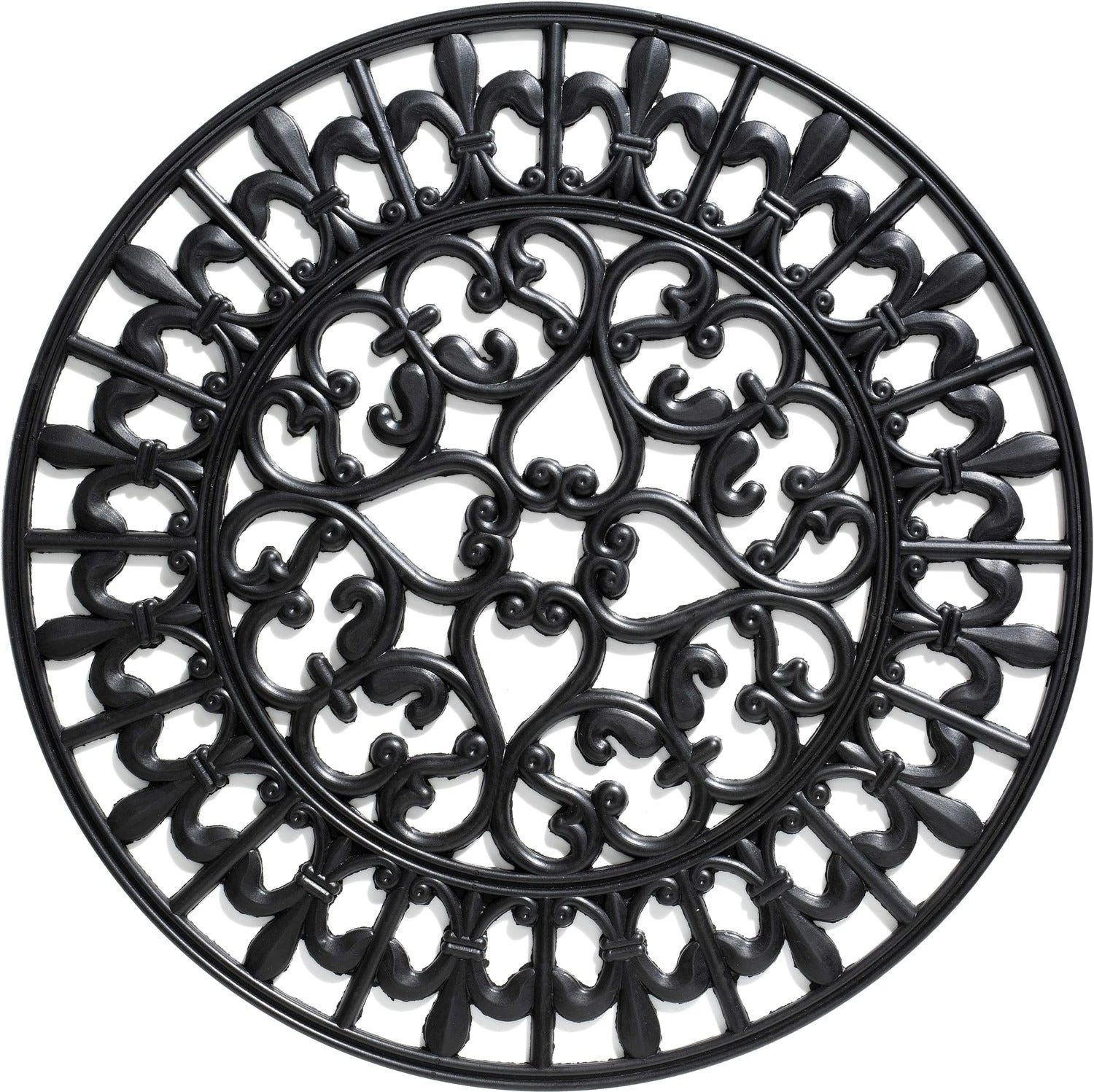 Rubbermat Antiek French Lily Zwart D 60 H 60 Cm 1 Rubbermat Antiek French Lily Zwart D 60 H 60 Cm