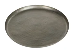 Mica Decorations Tray Malu D 36,8 H 3 Cm Zilver