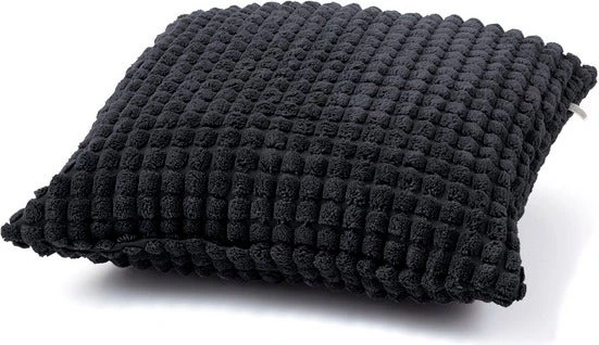 Dutch Decor Sierkussen Rome Effen Zwart 45 X 45 X 10 Cm 2 Dutch Decor Sierkussen Rome Effen Zwart 45 X 45 X 10 Cm - Afbeelding 2