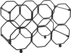PT Living Wijnrek Honeycomb Zwart 22 X 31 X 16,5 Cm