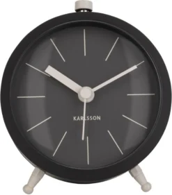 PT Living Wekker Button Zwart D 9 H 10,5 Cm