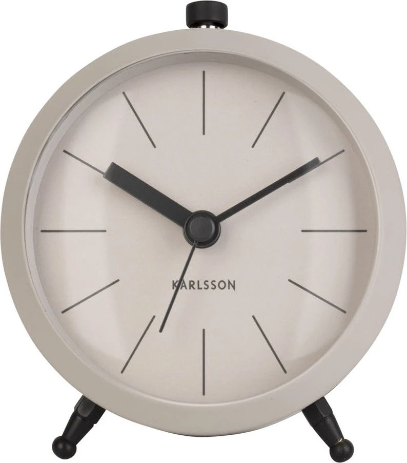 PT Living Wekker Button Grijs D 9 H 10,5 Cm 1 PT Living Wekker Button Grijs D 9 H 10,5 Cm