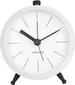 PT Living Wekker Button Wit D 9 H 10,5 Cm