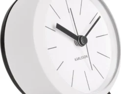 PT Living Wekker Button Wit D 9 H 10,5 Cm -Decori Meubelen Winkel 8714302710117 4