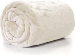 Unique Living Plaid Enzo Wit 130 X 180 Cm