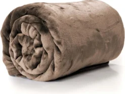 Unique Living Plaid Enzo Taupe 130 X 180 Cm