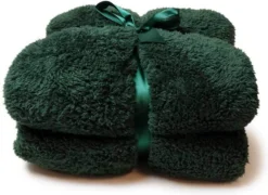 Unique Living Plaid Teddy Donkergroen 150 X 200 Cm