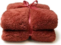 Unique Living Plaid Teddy Terracotta 150 X 200 Cm