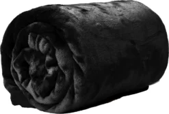 Unique Living Plaid Enzo Zwart 130 X 180 Cm