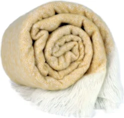 Unique Living Plaid Feeke Geel 170 X 130 Cm