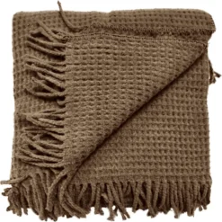 Unique Living plaid selien bruin 200 x 150 cm