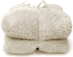 Unique Living Plaid Teddy Wit 150 X 200 Cm