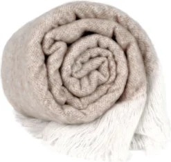 Unique Living Plaid Feeke Beige 170 X 130 Cm