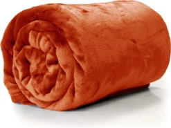 Unique Living Plaid Enzo Terracotta 180 X 130 Cm