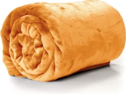 Unique Living Plaid Enzo Oranje 180 X 130 Cm