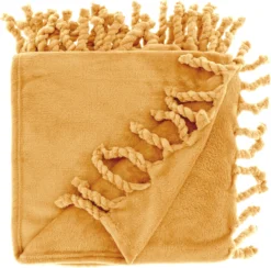 Unique Living Plaid Lieke Oranje 160 X 130 Cm