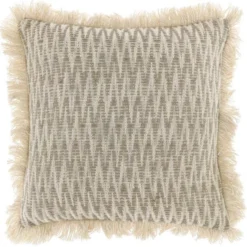 Unique Living Sierkussen Zach Grijs / Crème Lijnen 45 X 45 Cm