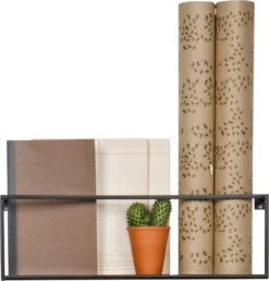 WOOOD Wandplank Zwart 16 X 50 X 8 Cm