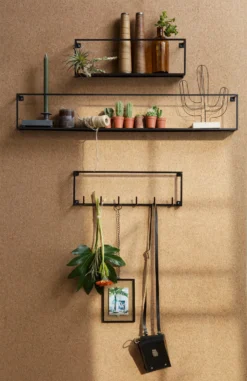 WOOOD Wandplank Meert Zwart 100 X 8 X 16 Cm -Decori Meubelen Winkel 8714713057887 8