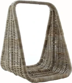 Van Der Leeden Opbergmand Rattan Naturel / Grijs 43 X 35 X 53 Cm