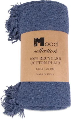 In The Mood Collection Plaid Crixus Blauw 130 X 170 Cm