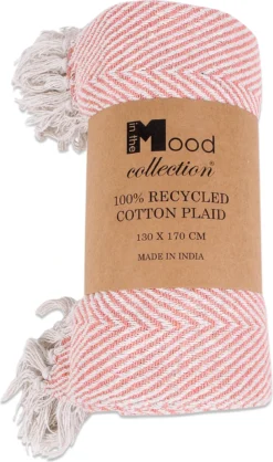 In The Mood Collection Plaid Saxa Oranje 130 X 170 X 1 Cm