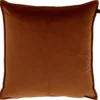 Overseas Sierkussen Velours Middlestitch Effen Koper 45 X 45 Cm