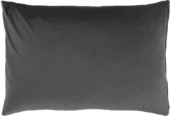 Intratuin Velours/Canvas Sierkussen Effen Antraciet 50 X 30 Cm