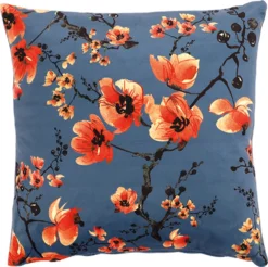 Intratuin Blos Sierkussen Bloemen Grijs 45 X 45 Cm