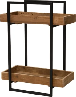 Intratuin Wandplank Bruin / Zwart 50 X 28,5 X 67,5 Cm