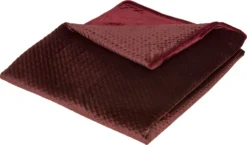 Intratuin Plaid Mirn Donkerrood 160 X 140 Cm