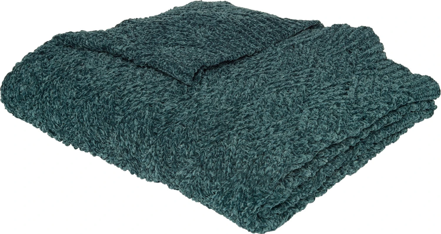 Intratuin Plaid Knit Blauw 152 X 127 Cm 1 Intratuin Plaid Knit Blauw 152 X 127 Cm