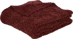 Intratuin Plaid Knit Bordeaux 152 X 127 Cm