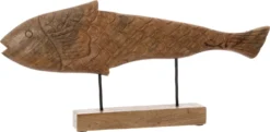Intratuin Beeld Vis Op Voet Naturel 55 X 2 X 22 Cm