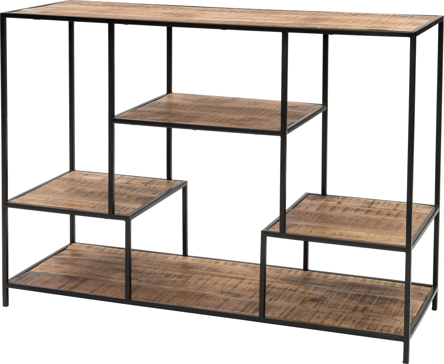 Intratuin Kast Lucas Naturel / Zwart 124 X 45 X 90 Cm 3 Intratuin Kast Lucas Naturel / Zwart 124 X 45 X 90 Cm - Afbeelding 3