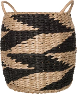 Intratuin Opbergmand Kay Naturel / Zwart D 28 H 25 Cm